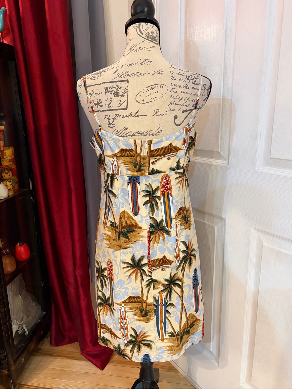 RARE Aloha Republic Sleeveless Surfboard Print Midi Dress - Picture 4 of 7
